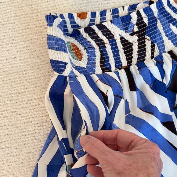 Anthro Maeve Saria Smocked Wide-Leg Pants MP - Picture 7 of 13